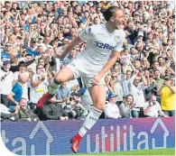  ??  ?? Ayling celebrates putting Leeds ahead