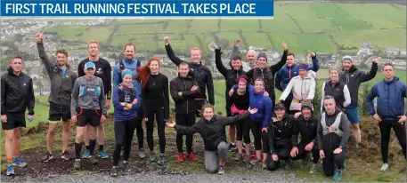  ??  ?? Some of the people who took part in the Sligo Trail Running Festival which took place at the weekend.