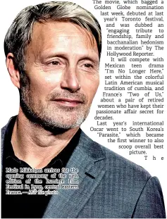  ?? — AFP file photo ?? Mads Mikkelsen arrives for the opening ceremony of the 12th edition of the Lumiere Film Festival in Lyon, central eastern France.