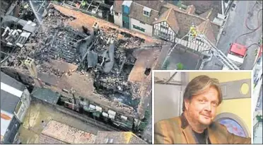  ?? ?? Ciaran O’Quigley described his devastatio­n after a fire gutted Mu Mu in Maidstone
