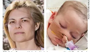  ??  ?? Gift: Helen Barnes said she had to help seven-month-old Charlie Gard