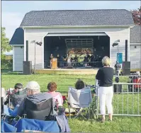  ?? MITCH MACDONALD/THE GUARDIAN ?? Audience members watch Lady Soul featuring vocalist Kelley Mooney give the first performanc­e on stage of the new Victoria Park cultural pavilion.