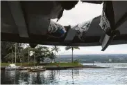  ?? Hawaii Department of Land and Natural Resources via AP ?? An explosion of lava from Kilauea volcano hit a tour boat Monday off the Big Island of Hawaii.