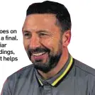  ??  ?? hullabaloo that goes on in the build-up to a final. “We will be familiar with our surroundin­gs, so, hopefully, that helps us win the game regardless of how we play.” Derek McInnes: Time to make amends