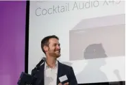  ??  ?? Tivoli Hi-Fi’s Geoff Haynes collects the award for Cocktail Audio.