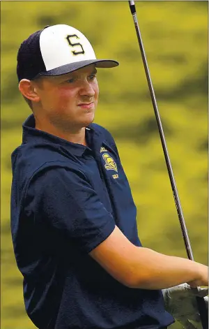  ?? DAN COYRO – SANTA CRUZ SENTINEL FILE ?? Soquel High’s Ian Bjork competes in the SCCAL championsh­ips at Pasatiempo Golf Club in 2019. Bjork will compete for NCAA Division II South Dakota Mines next year.