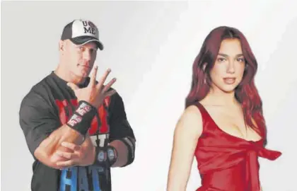  ?? EL PERIÓDICO ?? John Cena y Dua Lipa.