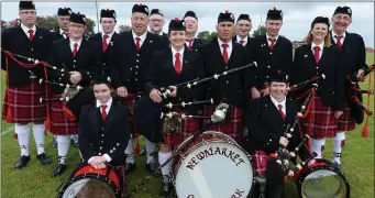  ??  ?? Newmarket Pipe Band added to the atmosphere of a brilliant day for Newmarket.