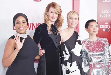  ??  ?? Cast members (left to right) Niecy Nash, Laura Dern, Kristen Wiig and Hong Chau attend a screening of “Downsizing” in Los Angeles, California on Monday. — Reuters photo