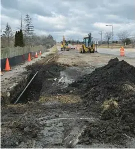  ?? LAKE COUNTY DOT ?? Lake County Division of Transporta­tion has announced a $127 million constructi­on program for the 2024 season. In February, some constructi­on resumed, such as the gas main removal and replacemen­t, on Aptakisic Road in the villages of Long Grove and Buffalo Grove.