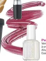  ??  ?? Pur Vernis à ongles Allure, Essie.