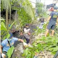  ?? SEMILLA —NESTLE ?? VOLUNTEER COPS Central Visayas police officers and personnel conduct a cleanup drive in one of the rivers of Cebu City on Sept. 15.