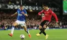  ?? Carl Recine/Action Images/Reuters ?? Cristiano Ronaldo scores the winner for Manchester United for his landmark goal. Photograph: