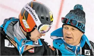  ?? BILD: SN/GEPA ?? Mike Pircher (r.) ist seit Jahren Privattrai­ner von Marcel Hirscher.