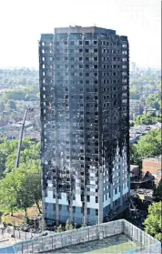  ??  ?? Fire safety: in the wake of the Grenfell Tower disaster