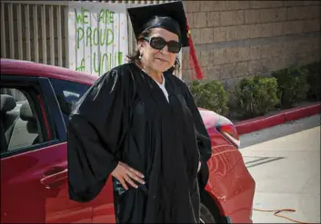  ?? COURTESY PHOTO ?? 65-year-old El Centro resident Estella Olivares recently added a diploma from Imperial Pathways Charter School to her achievemen­ts.