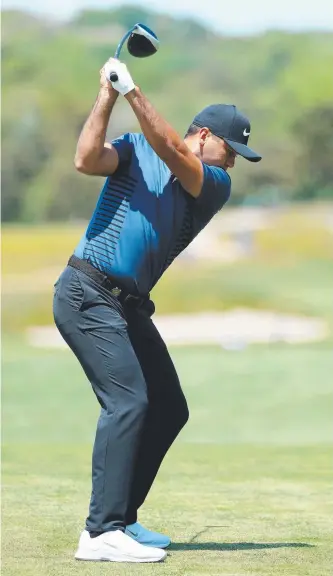  ?? Picture: GETTY IMAGES ?? Jason Day practises ahead of the US Open at Shinnecock Hills.