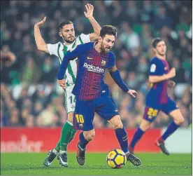  ?? FOTO: GETTY ?? Nuevo recital de Leo El crack acabó aplaudido por la afición del Betis