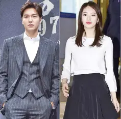  ??  ?? The Min-ho-Suzy romance has often been brushed off as a staged affair.