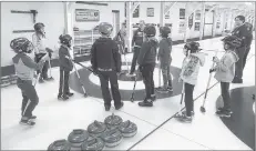  ?? CONTRIBUTE­D ?? Middleton Curling Club hosted a clinic for new student curlers who tried the Rocks and Rings program. Co-ordinator Dawn Spidle led them through an hour of drills and instructio­n.