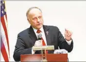  ?? Charlie Neibergall Associated Press ?? R E P. Steve King in Primghar, Iowa, his first public event since a House reprimand for racist remarks.