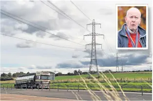  ??  ?? Go west The developmen­t will be built on land to the west of the A9, inset, Cllr Willie Wilson moved for refusal
