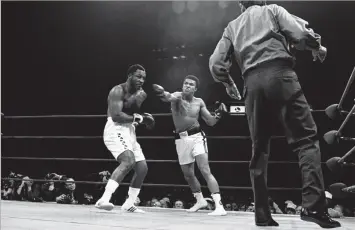  ??  ?? THE THRILLA IN MANILA (1975): While the Rumble in the Jungle is Ali’s best-known fight, The Thrilla in Manila was probably his most punishing. It was the third of his trio of bouts against Joe Frazier and saw Ali win by a technical knockout after...