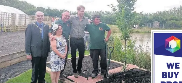  ?? Mayor of West Lancashire Liz Savage with Prince Harry at Cast North West ??