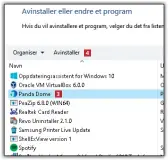  ??  ?? F. inn Panda Dome i
2 3 listen, og velg Avinstalle­r . 4 Klikk på Ja i neste vindu.