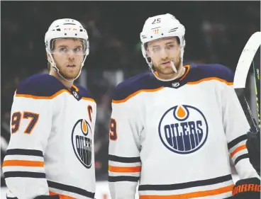  ?? BRUCE BENNETT / GETTY IMAGES FILES ?? Connor Mcdavid, left, and Leon Draisaitl lead an Edmonton Oilers squad that has plenty of talent to make noise in the post-season.