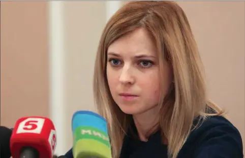  ?? ?? Anklageren Natalja Poklonskaj­a blev et mediefaeno­men efter Ruslands anneksion af Krim i 2014. Her ses hun ved en pressekonf­erence på det tidspunkt. Foto: Reuters