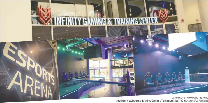  ?? La inversión en remodelaci­ón del local, amueblado y equipamien­to del Infinity Gaming & Training ronda los $700 mil. Cortesía/La República ??