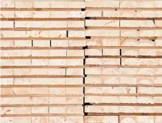  ??  ?? Everything but the sawdust: stacks of cut timber at a sawmill in Inverness-shire