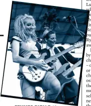  ??  ?? femmes fatale: Viv Albertine on stage with Slits bandmate Ari Up in 1980