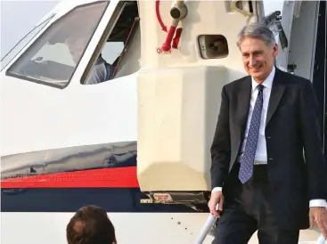  ??  ?? Expenses: Chancellor Philip Hammond was banned from using an RAF fleet this week