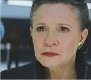  ?? LUCASFILM VIA AP ?? This image released by Lucasfilm shows Carrie Fisher as General Leia in “Star Wars: The Last Jedi,” in theaters on Dec. 15.