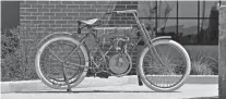  ?? PROVIDED BY MECUM AUCTIONS ?? This 1908 Strap Tank Harley is now the most expensive Harley ever sold at auction.