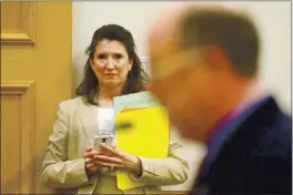  ?? ERIK SCHELZIG — THE ASSOCIATED PRESS FILE ?? On March 15, 2016, Rep. Susan Lynn, R-Mt. Juliet, listens to the testimony during a House subcommitt­ee hearing in Nashville, Tenn.