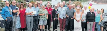  ?? ?? Members and friends of LNBP Community Boating celebrate the charity’s 40th birthday at The Ferry Inn, Alveston.