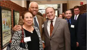  ?? SUBMITTED PHOTO ?? Pictured left to right are: Anita Trotman, Jim Trotman, State Sen. Andrew Dinniman, Timothy Blair in background.