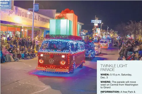  ?? COURTESY OF ERIC WILLIAMS ?? Albuquerqu­e’s biggest holiday parade, the Twinkle Light Parade, takes place on Saturday, Dec. 3, in Nob Hill.