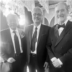  ?? ?? FROM left: GMA president and COO Gilberto R. Duavit Jr., GMA EVP and CFO Felipe S. Yalong, Sparkle GMA Artist Center consultant Johnny Manahan