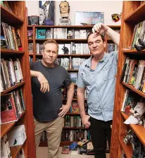  ?? SiriusXM ?? ■ Roger Avary, left, and filmmaker Quentin Tarantino who will host the Video Archives Podcast, a new venture from SiriusXM’s Stitcher premiering this summer. The company said Thursday that on each episode Tarantino and Avary will rewatch and discuss movies culled from the original Video Archives library.