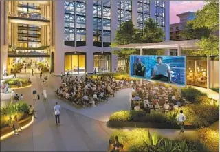  ?? Gensler ?? BROOKFIELD Office Properties envisions turning the California Market Center into an airy urban campus. The $170-million makeover is aimed at attracting fast-growing content creators.