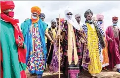  ??  ?? Sanusi's royal procession was decked out in all its finery