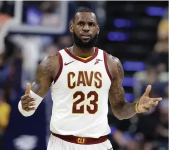  ?? DARRON CUMMINGS/THE ASSOCIATED PRESS FILE PHOTO ?? LeBron James might need a program to tell his teammates apart after Cleveland had a busy trade deadline day.