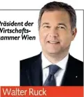  ??  ?? Präsident der Wirtschaft­skammer Wien