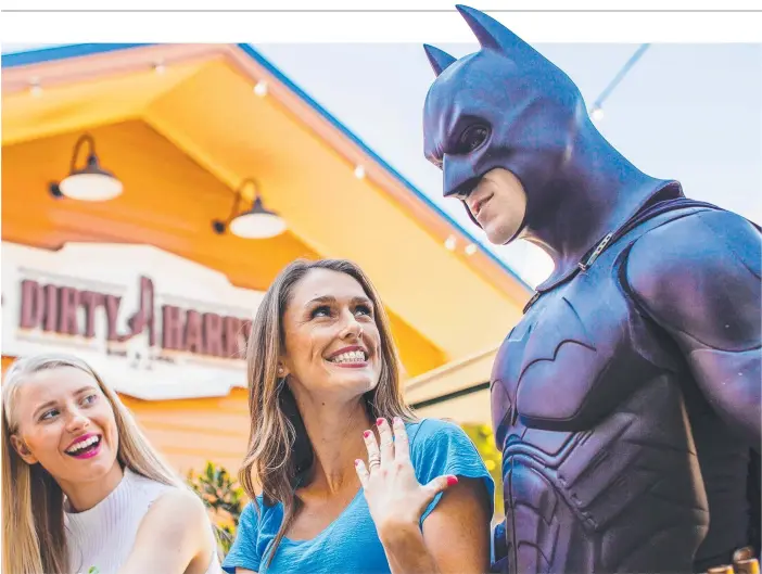  ??  ?? Meet Batman at Movie World with Village Roadshow Theme Parks’ VIP Magic Pass