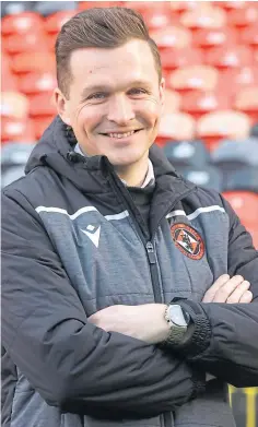  ??  ?? IN SYNC: Dundee United’s Micky Mellon, left, and Andy Goldie both share similar footballin­g ethos.