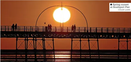  ?? COLIN LANE ?? Spring sunset at Southport Pier